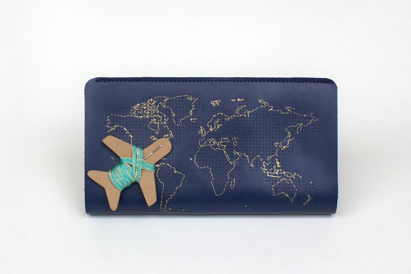 Stitch Travel Wallet - Navy - SpectrumStore SG