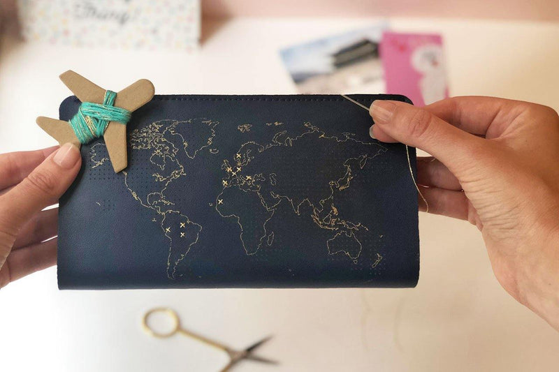 Stitch Travel Wallet - Navy - SpectrumStore SG