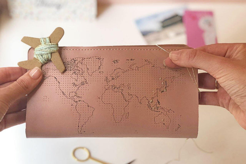 Stitch Travel Wallet - Pink - SpectrumStore SG