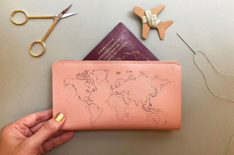 Stitch Travel Wallet - Pink - SpectrumStore SG