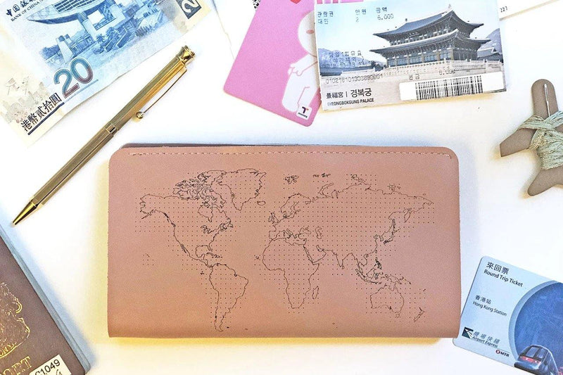 Stitch Travel Wallet - Pink - SpectrumStore SG