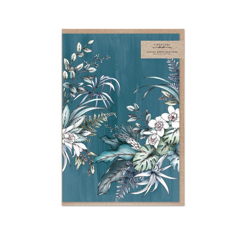 Teal Foliage Notecard - SpectrumStore SG