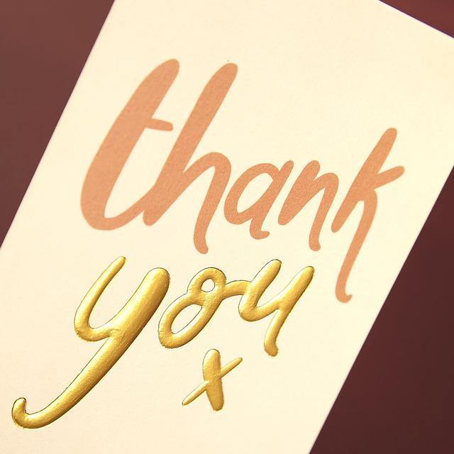 Thank You Luxe Gold Foil Card - SpectrumStore SG