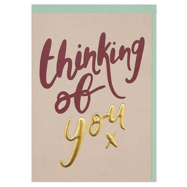 Thinking Of You Gold Foil Card - SpectrumStore SG