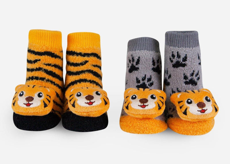 Tiger Rattle Socks (2 Pack/ 0-12 Mo) - SpectrumStore SG