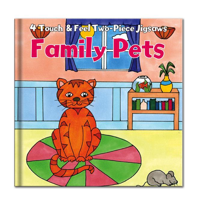Touch and Feel Two-Piece Jigsaws - Family Pets - SpectrumStore SG