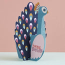 Treasures: 3D fold-out Happy Birthday Card - Peacock - SpectrumStore SG