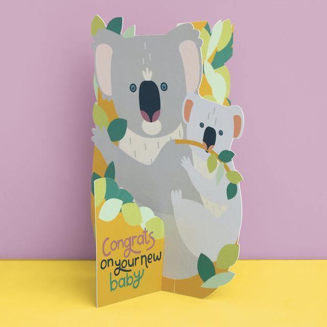 Treasures: 3D fold-out Koala New Baby Card - SpectrumStore SG