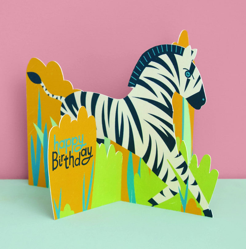 Treasures: 3D fold-out Zebra Card - SpectrumStore SG