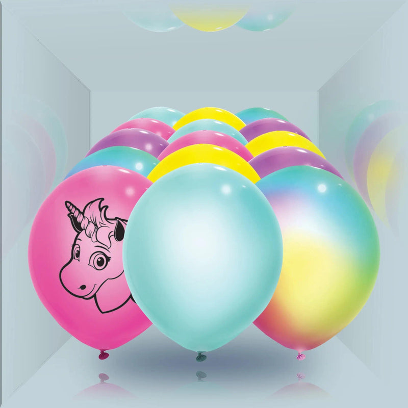 Unicorn Light Up Balloons - 15 Pack - SpectrumStore SG