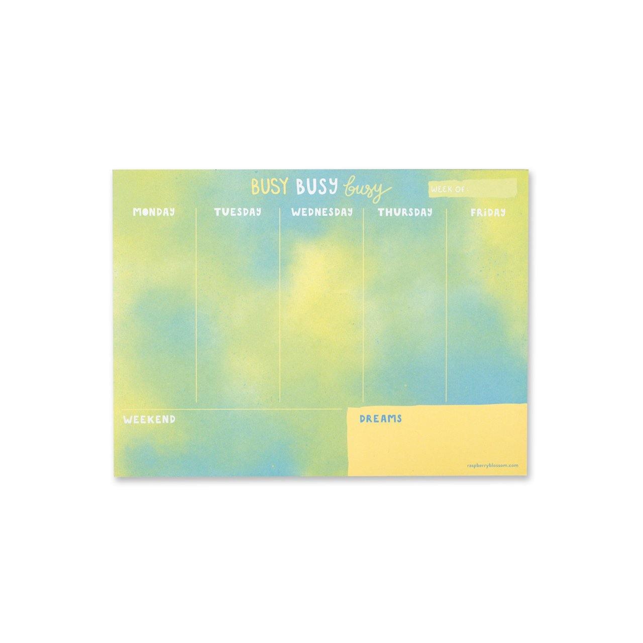 Weekly Planner - Busy Busy Busy For Kids