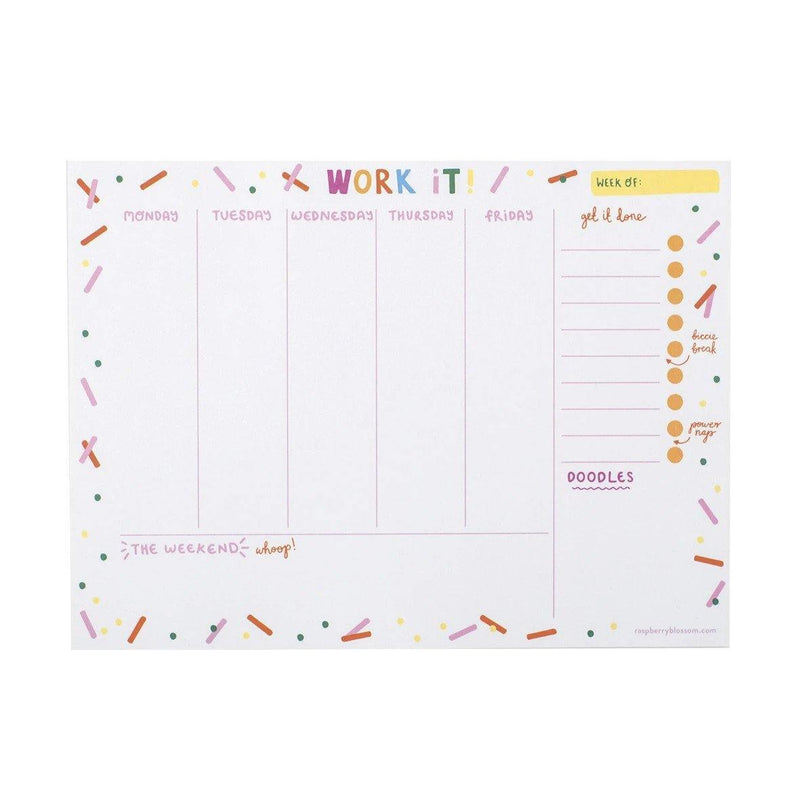 Weekly Planner - Work It - SpectrumStore SG