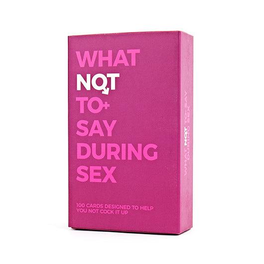 What Not To Say During Sex - SpectrumStore SG