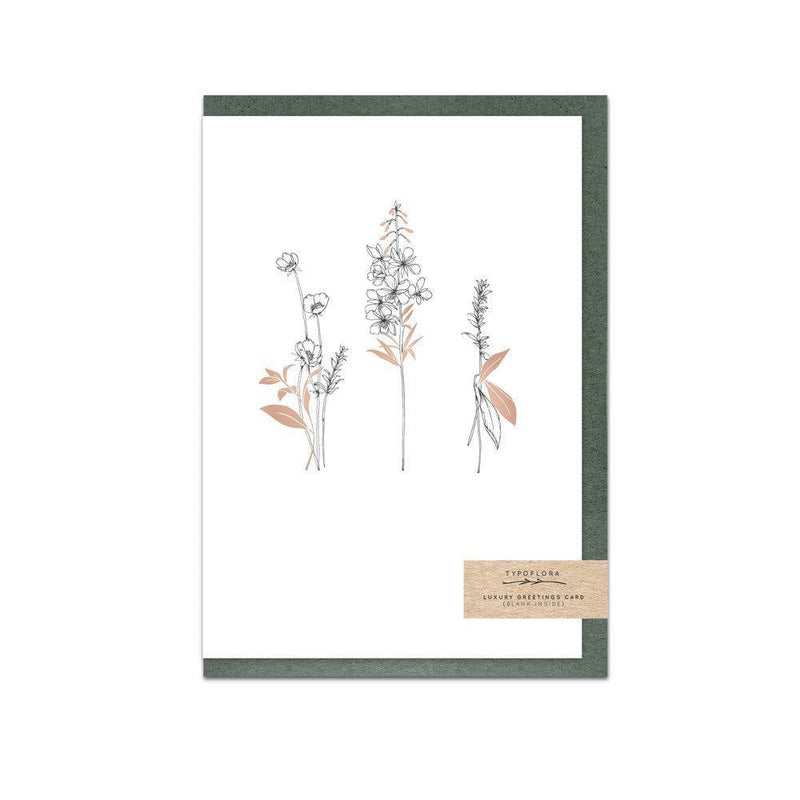Wild Flower Enchanted Garden Foiled Notecard - SpectrumStore SG