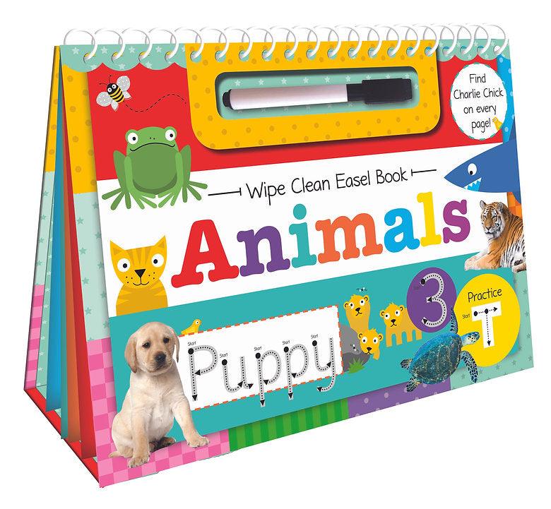 Wipe Clean Easel Book With Pen - Animals - SpectrumStore SG