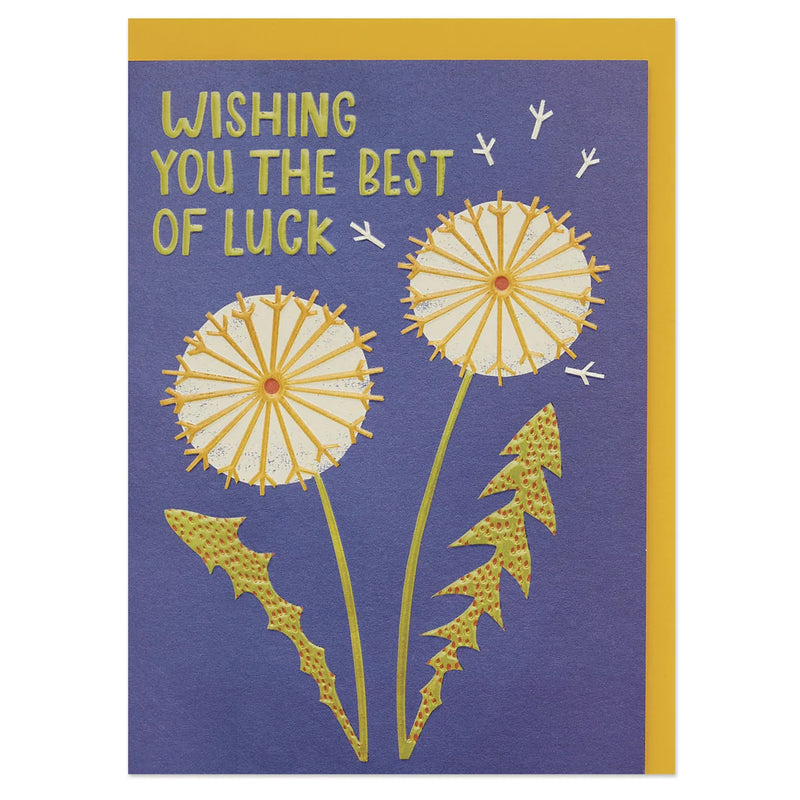 'Wishing You The Best Luck' Dandelion Illustration Good Luck Card - SpectrumStore SG