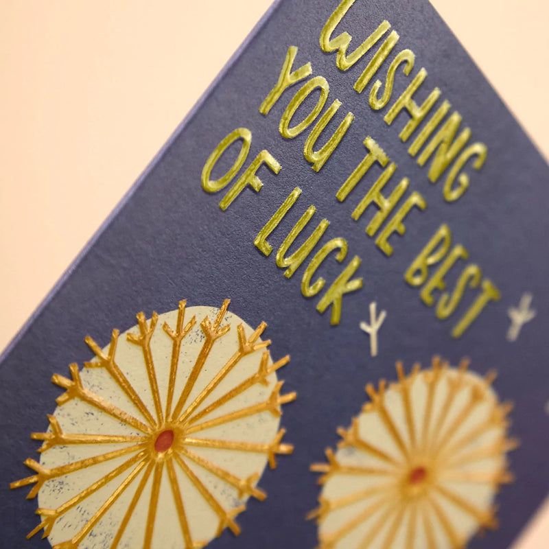'Wishing You The Best Luck' Dandelion Illustration Good Luck Card - SpectrumStore SG