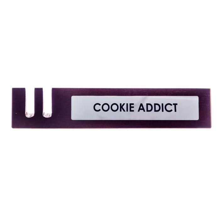 Wooden Desk Sign - Biscuit Addict - SpectrumStore SG