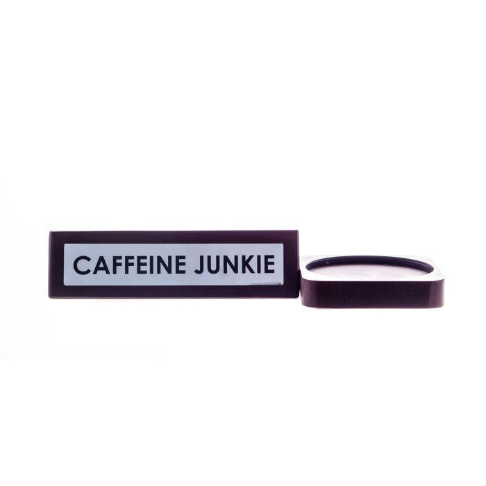 Wooden Desk Sign - Caffeine Junkie - SpectrumStore SG