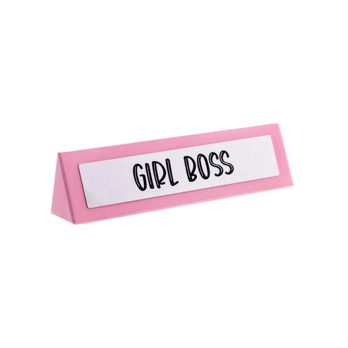 Wooden Desk Sign - Girl Boss - SpectrumStore SG