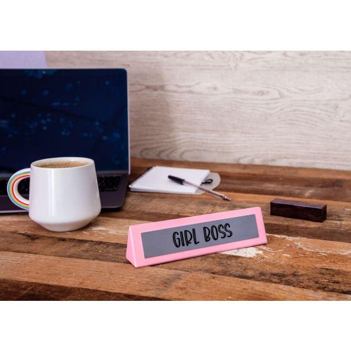 Wooden Desk Sign - Girl Boss - SpectrumStore SG