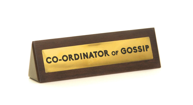 Wooden Desk Sign - Gossip - SpectrumStore SG