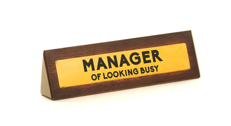 Wooden Desk Sign - Manager - SpectrumStore SG