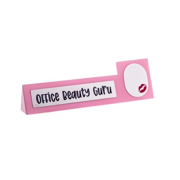 Wooden Desk Sign - Office Beauty Guru - SpectrumStore SG