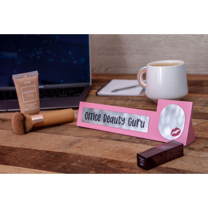 Wooden Desk Sign - Office Beauty Guru - SpectrumStore SG