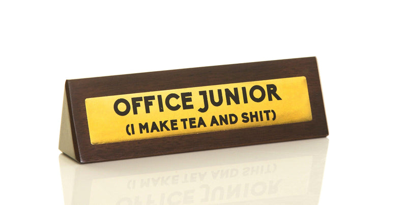 Wooden Desk Sign - Office Junior - SpectrumStore SG