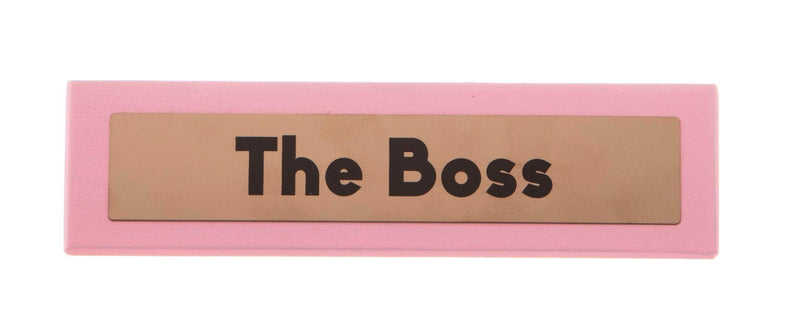 Wooden Desk Sign - The Boss - SpectrumStore SG