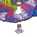 Wooden Puzzle: Emanating Raccoon (Small/Medium) - SpectrumStore SG