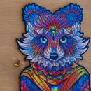 Wooden Puzzle: Emanating Raccoon (Small/Medium) - SpectrumStore SG
