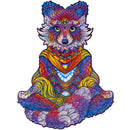 Wooden Puzzle: Emanating Raccoon (Small/Medium) - SpectrumStore SG