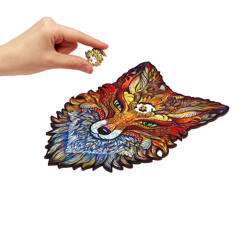 Wooden Puzzle: Fiery Fox (Small/Medium) - SpectrumStore SG