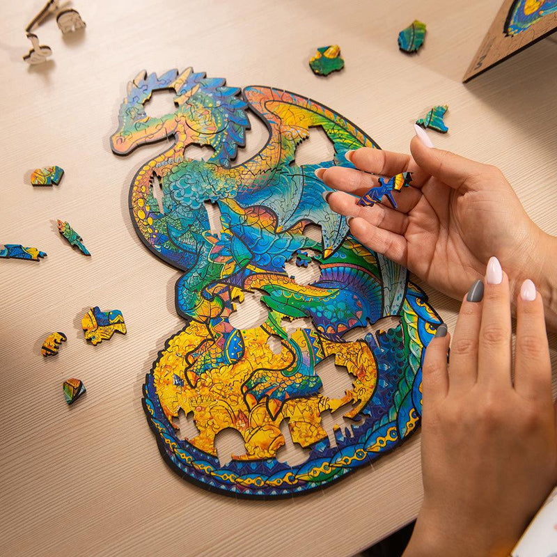 Wooden Puzzle: Guarding Dragon (Small/Medium) - SpectrumStore SG
