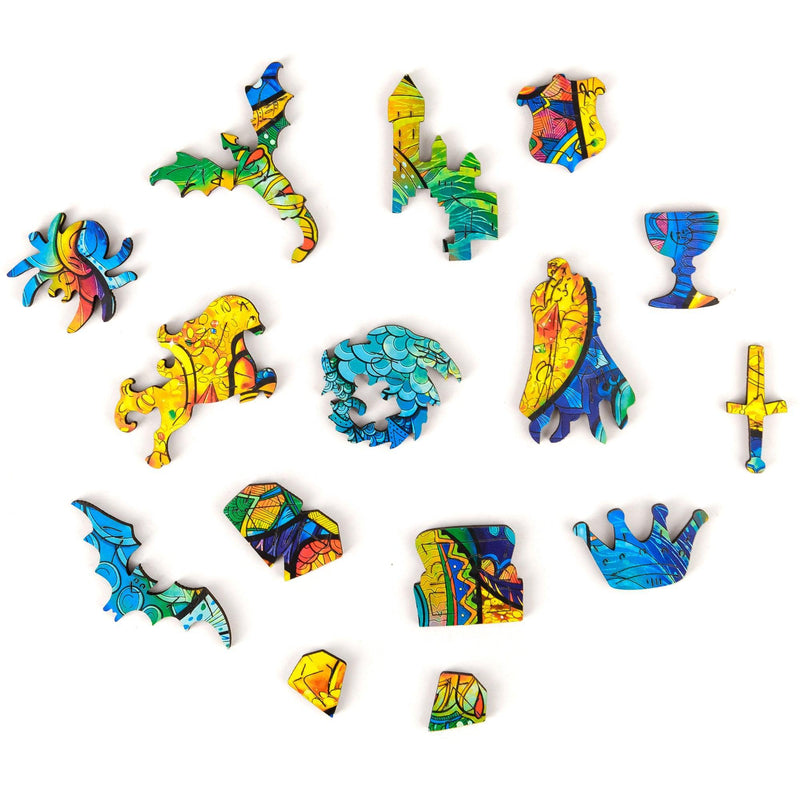 Wooden Puzzle: Guarding Dragon (Small/Medium) - SpectrumStore SG