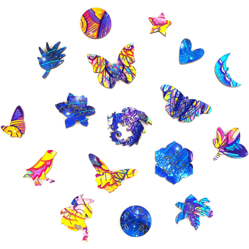 Wooden Puzzle: Intergalaxy Butterfly (Small/Medium) - SpectrumStore SG