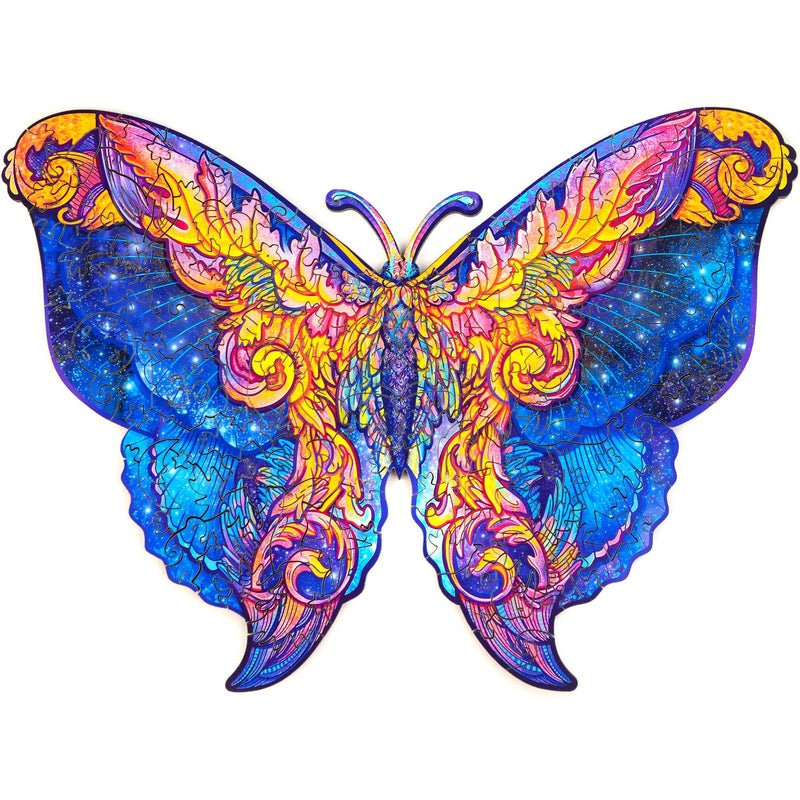 Wooden Puzzle: Intergalaxy Butterfly (Small/Medium) - SpectrumStore SG