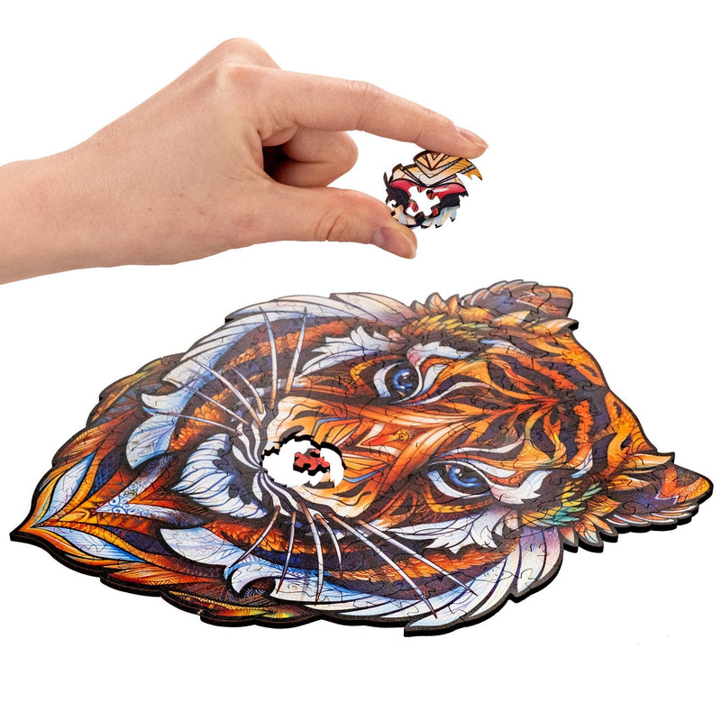 Wooden Puzzle: Lovely Tiger (Small/Medium) - SpectrumStore SG