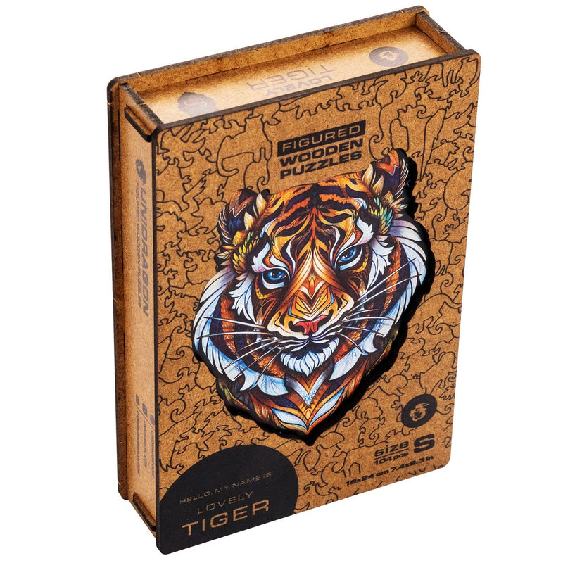 Wooden Puzzle: Lovely Tiger (Small/Medium) - SpectrumStore SG