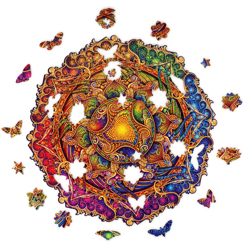 Wooden Puzzle: Mandala Inexhaustible Abundance (Medium/King) - SpectrumStore SG