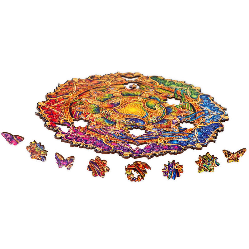 Wooden Puzzle: Mandala Inexhaustible Abundance (Medium/King) - SpectrumStore SG