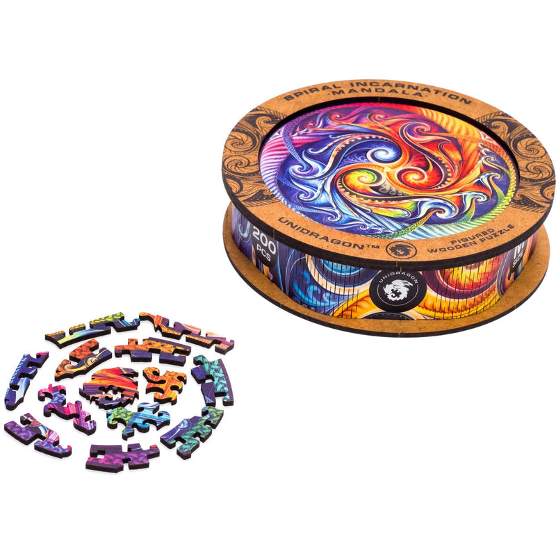 Wooden Puzzle: Mandala Spiral Incarnation (Medium/King) - SpectrumStore SG