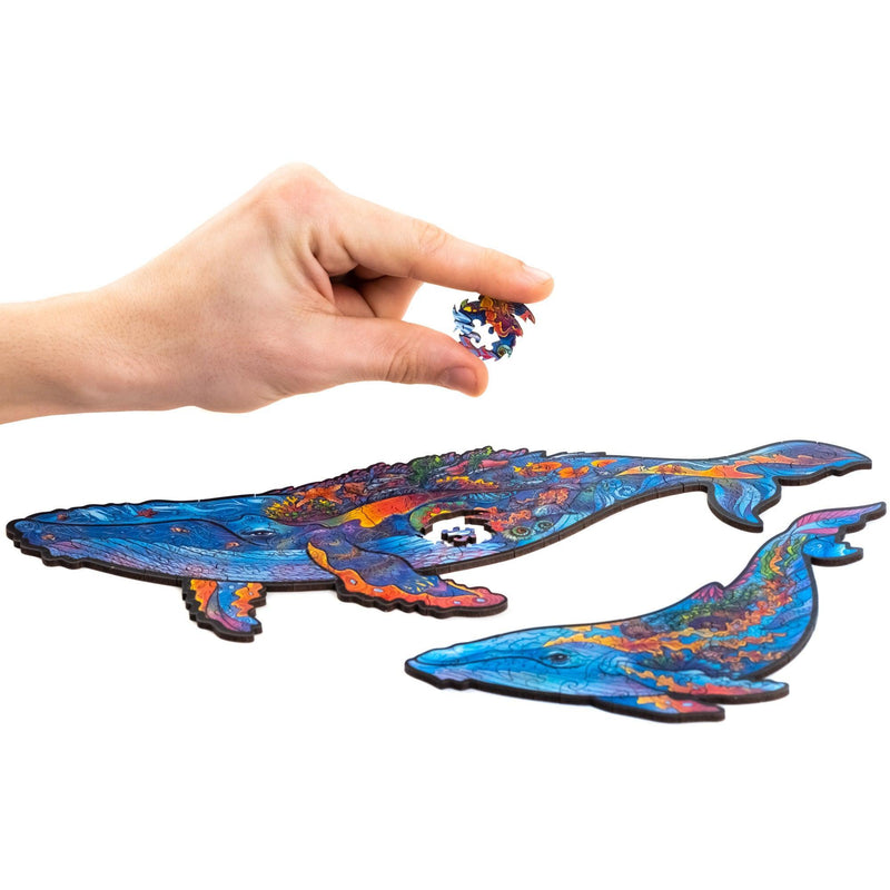 Wooden Puzzle: Milky Whales (Small/Medium) - SpectrumStore SG