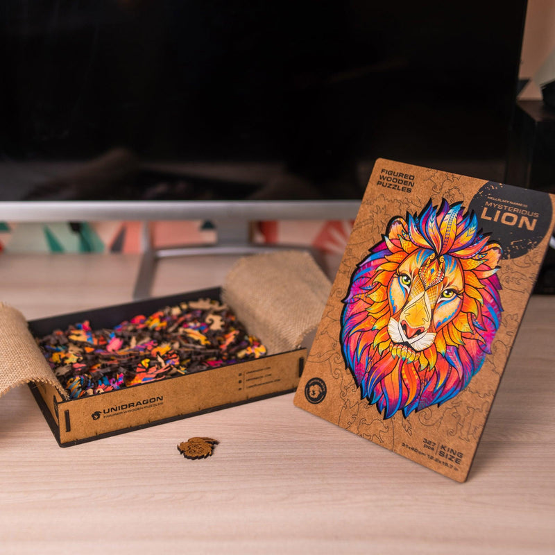 Wooden Puzzle: Mysterious Lion (Small/Medium) - SpectrumStore SG