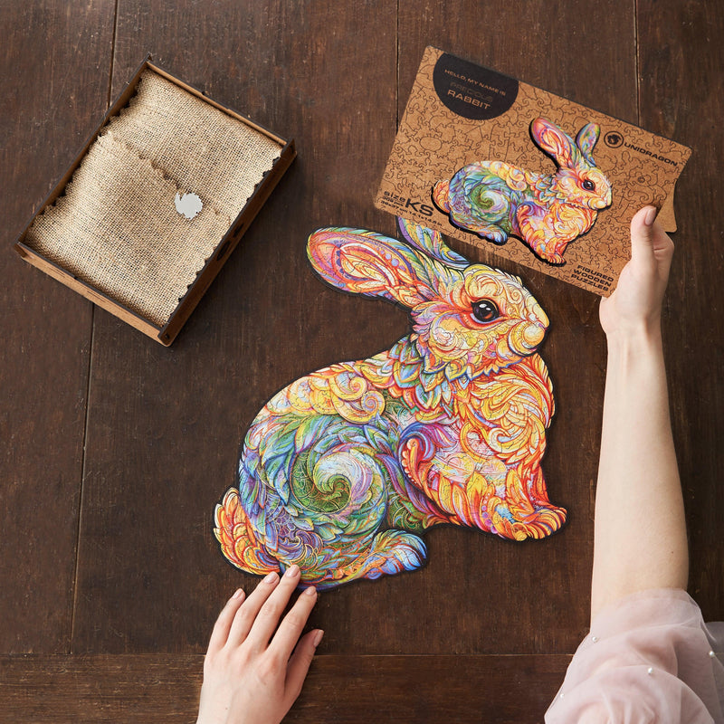 Wooden Puzzle: Precious Rabbit (King) - SpectrumStore SG