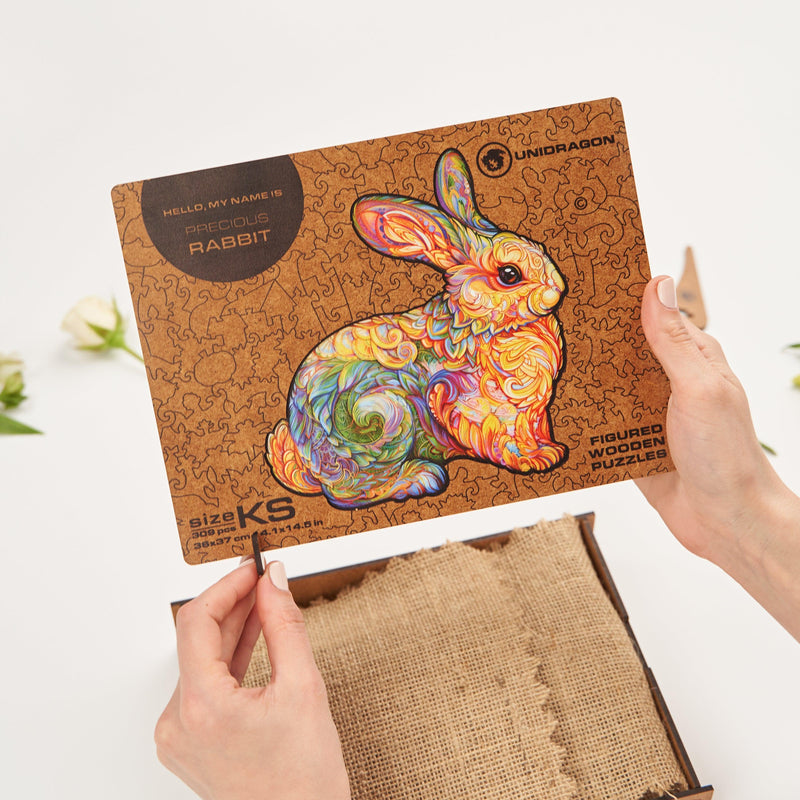 Wooden Puzzle: Precious Rabbit (King) - SpectrumStore SG