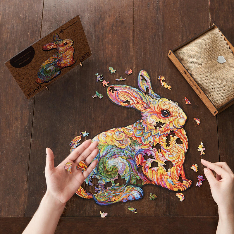 Wooden Puzzle: Precious Rabbit (King) - SpectrumStore SG