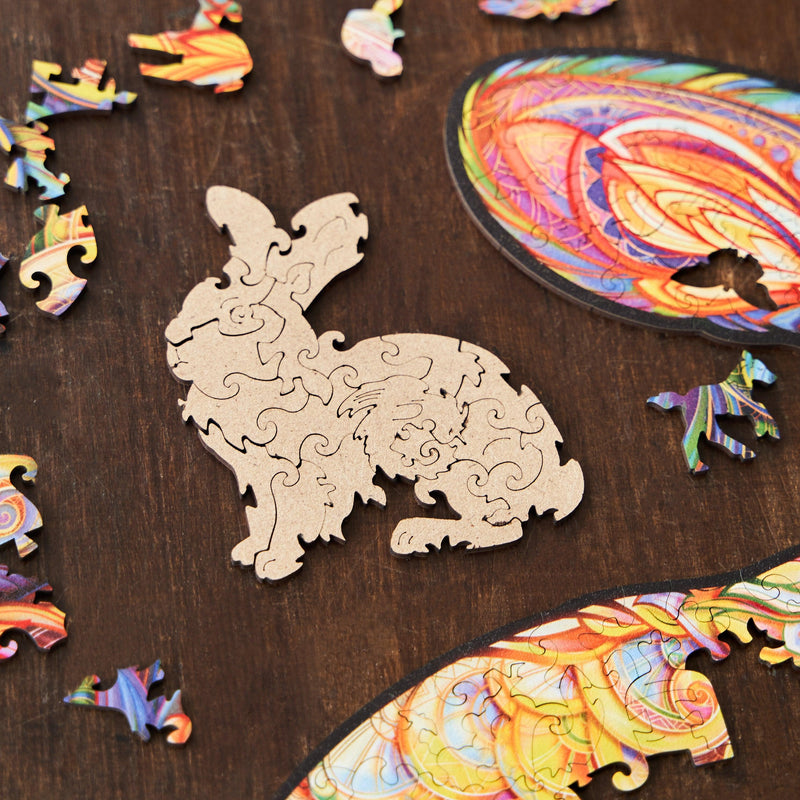 Wooden Puzzle: Precious Rabbit (King) - SpectrumStore SG